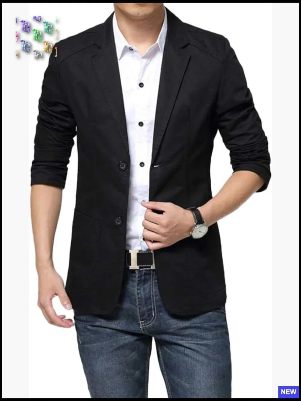 Slim Fit Blazer Lightweight Formal Casual Business Jacket Classic Elegant